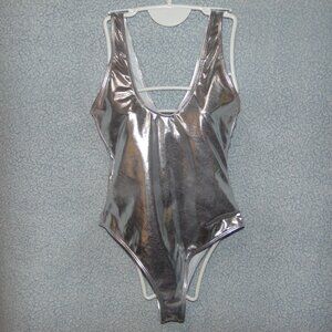 Shiny Silver Leotard S